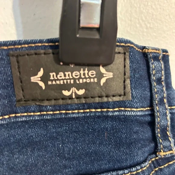 Nanette Nanette Lepore Amour Boyfriend Denim Shorts Dark Blue Size 8 LS6514JOS - Picture 10 of 10